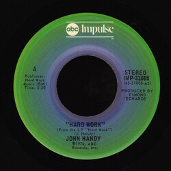 John Handy Hard Work / Young Enough To Dream USED VINYL 7INCH 45 RPM