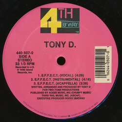 Tony D E.F.F.E.C.T. USED VINYL 12INCH 33 S RPM
