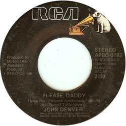 John Denver Please, Daddy Vinyl 7" USED