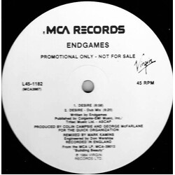Endgames Waiting For Another Chance / Desire USED VINYL 12INCH 45 RPM PROMO