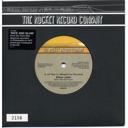 Elton John All That I'm Allowed (I'm Thankful) USED VINYL 7INCH SINGLE NUMBERED