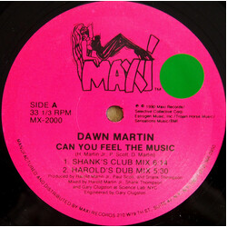 Dawn Martin Can You Feel The Music USED VINYL 12INCH 33 S RPM