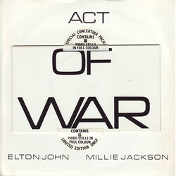 Elton John / Millie Jackson Act Of War (Part 1 & 2) USED VINYL 7INCH SINGLE LIMITED EDITION 45 RPM