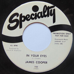James Cooper (8) Quicksand/In Your Eyes USED VINYL 7INCH 45 RPM PROMO