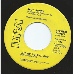 Jack Jones Let Me Be The One / Talk It Over In The Morning USED VINYL 7INCH PROMO