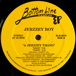 Jerzzey Boy A Jerzzey Thang USED VINYL 12INCH 33 S RPM EP