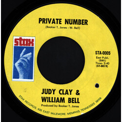 Judy Clay / William Bell Private Number USED VINYL 7INCH 45 RPM SINGLE STYRENE MONO