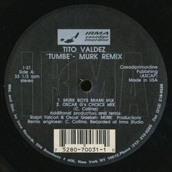 Tito Valdez Tumbe (Murk Remix) USED VINYL 12INCH 33 S RPM STEREO