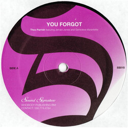 Theo Parrish You Forgot / Dirt Rhodes USED VINYL 12INCH 33 S RPM REISSUE