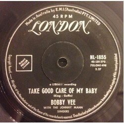 Bobby Vee Take Good Care Of My Baby / Bashful Bob USED VINYL 7INCH SINGLE 45 RPM