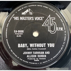 John Farnham / Allison Durbin Baby, Without You USED VINYL 7INCH SINGLE