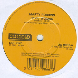 Marty Robbins Devil Woman USED VINYL 7INCH 45 RPM REISSUE
