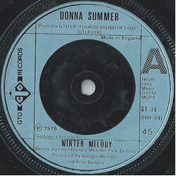 Donna Summer Winter Melody USED VINYL 7INCH 45 RPM