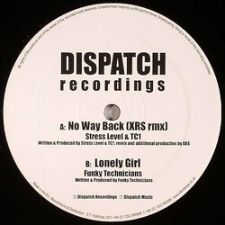 Stress Level & TC1 / Funky Technicians No Way Back (XRS Remix) / Lonely Girl USED VINYL 12INCH 45 RPM