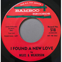 Wilks & Wilkerson I Found A New Love / Young Lover USED VINYL 7INCH 45 RPM PROMO