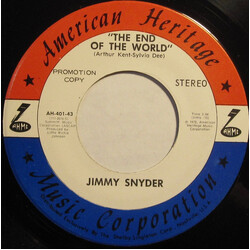 Jimmy Snyder (3) The End Of The World USED VINYL 7INCH 45 RPM SINGLE PROMO