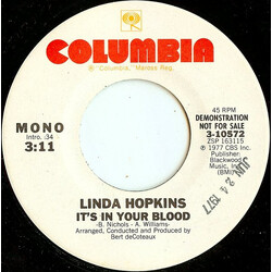 Linda Hopkins It's In Your Blood USED VINYL 7INCH 45 RPM PROMO STEREO MONO