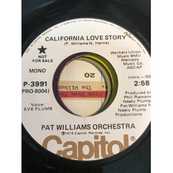 Patrick Williams And His Orchestra California Love Story USED VINYL 7INCH PROMO STEREO MONO