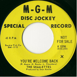 The Sham-Ettes You're Welcome Back / He'll Come Back USED VINYL 7INCH SINGLE PROMO