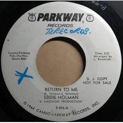 Eddie Holman Return To Me USED VINYL 7INCH 45 RPM PROMO