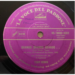 Tony Renis Quando, Quando, Quando USED VINYL 7INCH 45 RPM SINGLE