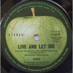 Paul McCartney & Wings Live And Let Die / I Lie Around USED VINYL 7INCH 45 RPM SINGLE