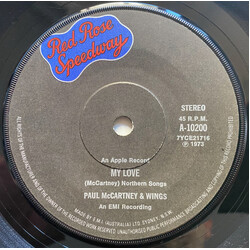 Paul McCartney & Wings My Love USED VINYL 7INCH 45 RPM SINGLE STEREO