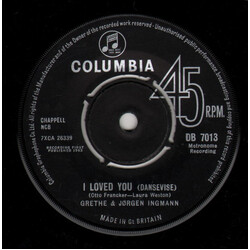 Grethe & Jørgen Ingmann I Loved You (Dansevise) USED VINYL 7INCH SINGLE
