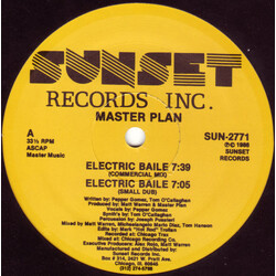 Master Plan Electric Baile USED VINYL 12INCH 33 S RPM