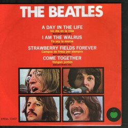 The Beatles A Day In The Life = Un Día En La Vida USED VINYL 7INCH 33 S RPM EP REPRESS