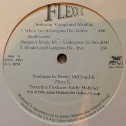 Flexx G / Kurupt / Alcatraz (5) Whole Lot Of Gangstas Die USED VINYL 12INCH 33 S RPM
