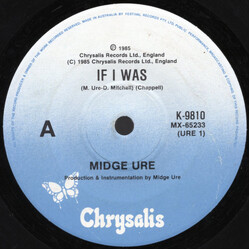 Midge Ure If I Was USED VINYL 7INCH SINGLE 45 RPM