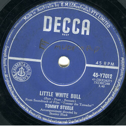 Tommy Steele Little White Bull USED VINYL 7INCH 45 RPM SINGLE