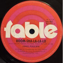 Hans Poulsen Boom-Sha-La-La-Lo USED VINYL 7INCH 45 RPM SINGLE