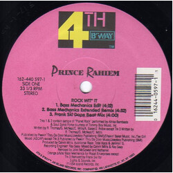 Prince Rahiem Rock Wit' It USED VINYL 12INCH 33 S RPM