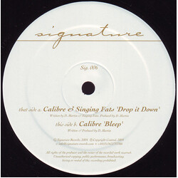 Calibre / Singing Fats Drop It Down / Bleep USED VINYL 12INCH 45 RPM