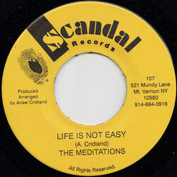 The Meditations Life Is Not Easy USED VINYL 7INCH REISSUE