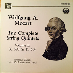 Wolfgang Amadeus Mozart / Amadeus-Quartett / Cecil Aronowitz The Complete String Quintets Volume II: K. 593 & K. 614 Vinyl LP USED