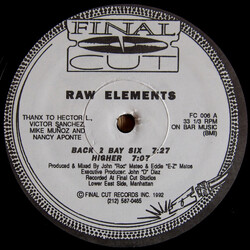 Raw Elements Back 2 Bay Six USED VINYL 12INCH 33 S RPM