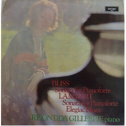 Arthur Bliss / Constant Lambert / Rhondda Gillespie BLISS: Sonata for Piano / LAMBERT: Elegiac Blues Vinyl LP USED