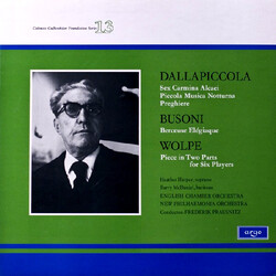 Luigi Dallapiccola / Ferruccio Busoni / Stefan Wolpe / Heather Harper / Barry McDaniel / English Chamber Orchestra / New Philharmonia Orchestra / Fred