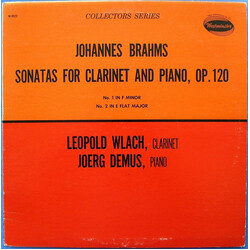 Johannes Brahms / Leopold Wlach / Jörg Demus Sonatas For Clarinet And Piano, Op.120 (No. 1 In F Minor / No. 2 In E Flat Major) Vinyl LP USED