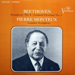 Ludwig van Beethoven / Pierre Monteux / London Symphony Orchestra Symphony No. 4 / Leonore Overture No. 3 Vinyl LP USED