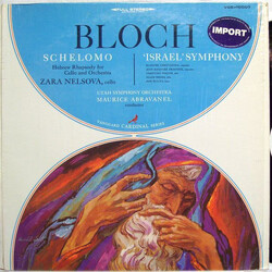 Ernest Bloch / Utah Symphony Orchestra / Maurice de Abravanel Schelomo (Hebrew Rhapsody For Cello And Orchestra) / 'Israel' Symphony Vinyl LP USED