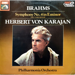 Johannes Brahms / Herbert von Karajan / Philharmonia Orchestra Brahms, Symphony No. 4 In E Minor Vinyl LP USED