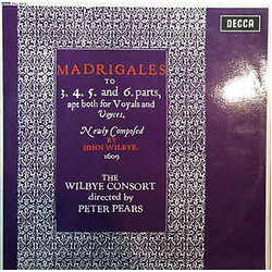 John Wilbye / The Wilbye Consort / Peter Pears Madrigals Vinyl LP USED