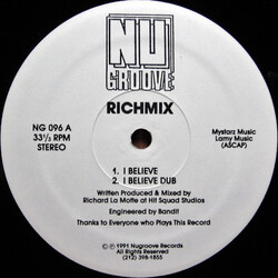 Richmix I Believe USED VINYL 12INCH 33 S RPM