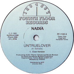 Nadia Zino Untruelover USED VINYL 12INCH 33 S RPM