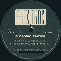 Subsonic Factor Kicking The Ballistics USED VINYL 12INCH 33 S RPM 45 RPM SINGLE