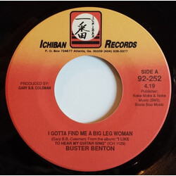 Buster Benton I Gotta Find Me A Big Leg Woman USED VINYL 7INCH 45 RPM